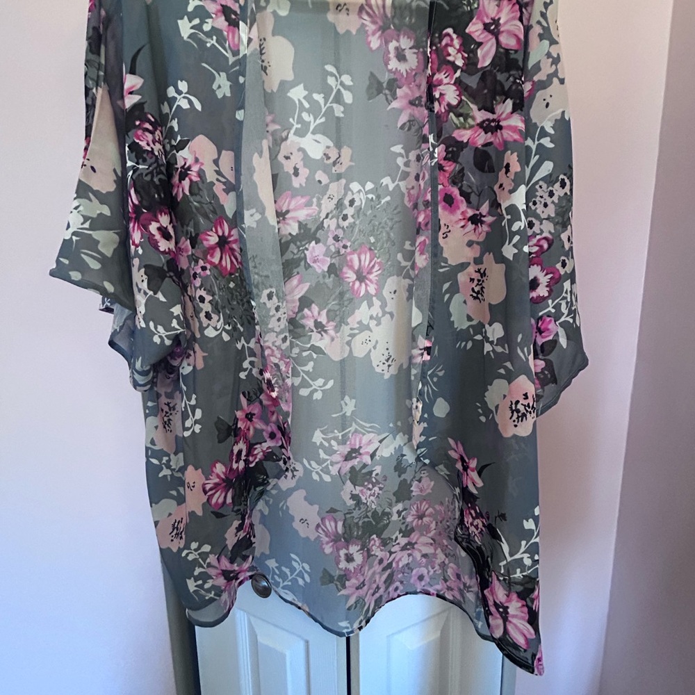 Floral Sheer Kimono Cardigan